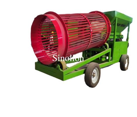 качество  Large Feed Hopper Rotary Type Biomass Wood Waste Chips Trommel Screen Equipment for Optimal Throughput Фабрика