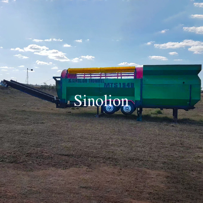 Сортировка грунта/компоста/дерева упрощена с помощью двойного слоя Sinolion Drum Trommel Screen