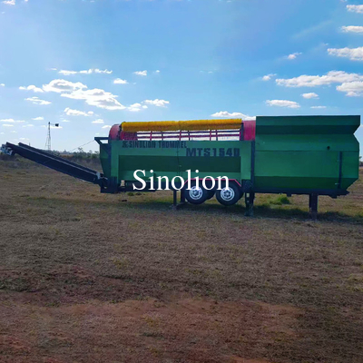 Сортировка грунта/компоста/дерева упрощена с помощью двойного слоя Sinolion Drum Trommel Screen