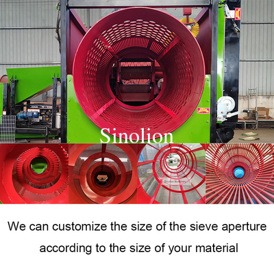 Zhengzhou Sinolion Mobile Trommel Rotating Twin Double Screens Drum Sieving Machine for MSW (Шэньчжоу Синолион мобильная барабанная вращающаяся двойная экрановая барабанная ситовая машина для MSW)