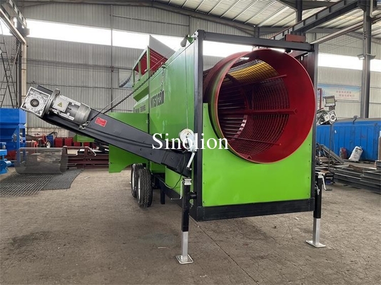 Ротационный передвижной Trommel Screen Machine для строительных отходов