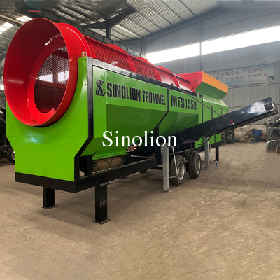 6200 KG Круговая песчаная барабанная экрана и стиральная машина для мобильного оборудования для фильтрации песка